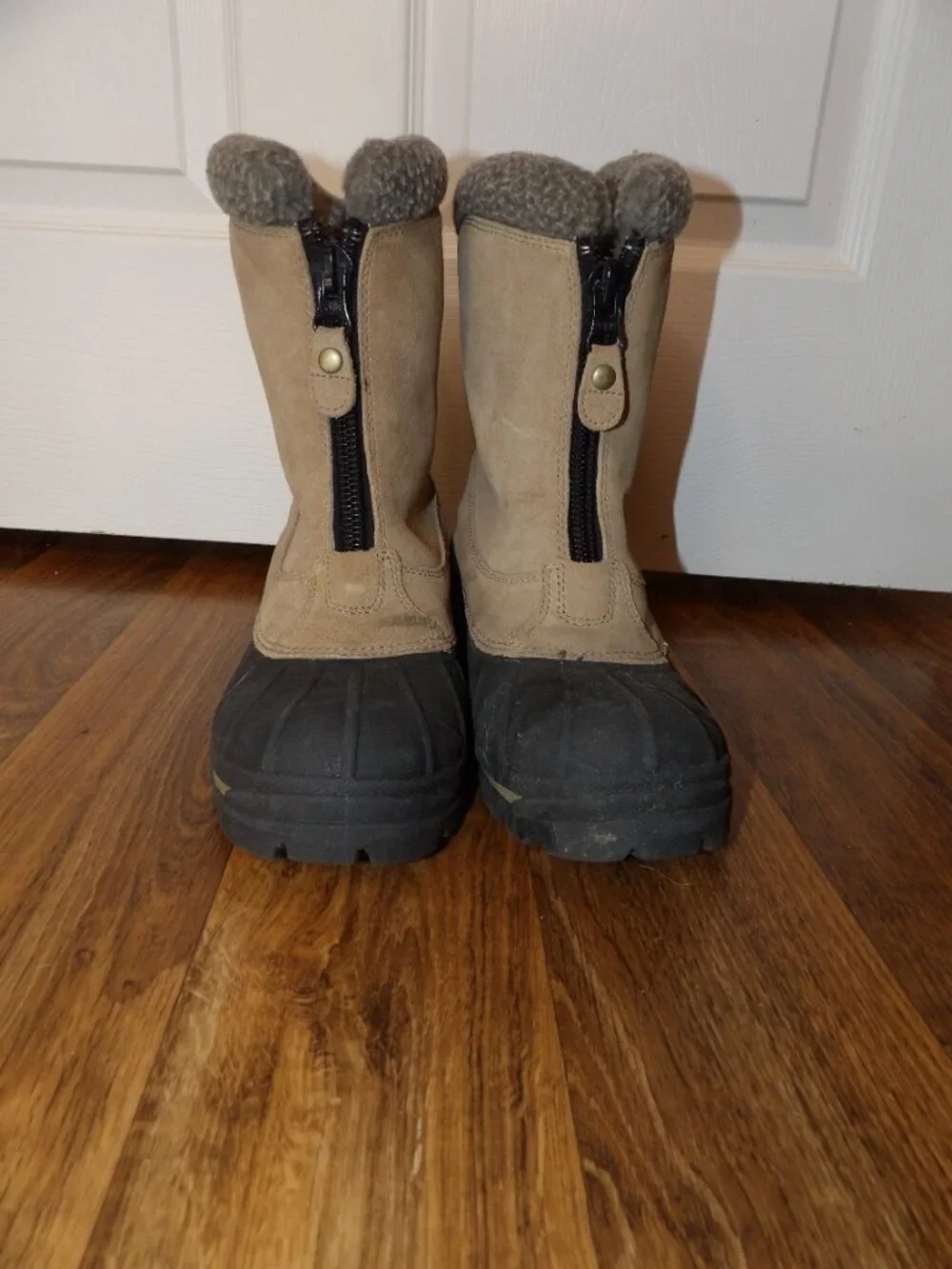Sorel Ellsmere Tan Winter Boots Zip Up Size 9